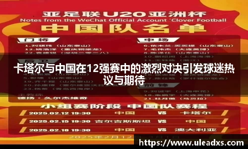卡塔尔与中国在12强赛中的激烈对决引发球迷热议与期待