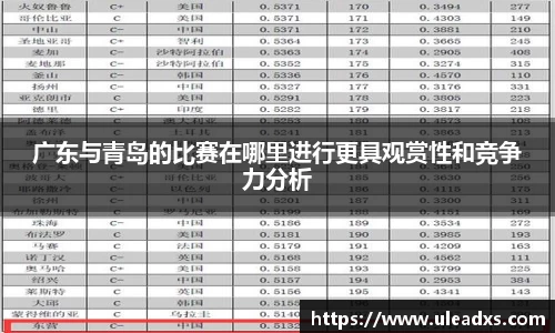广东与青岛的比赛在哪里进行更具观赏性和竞争力分析